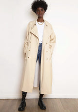 THE FRANKIE SHOP Woven Twill Trench Coat - SzXS/S