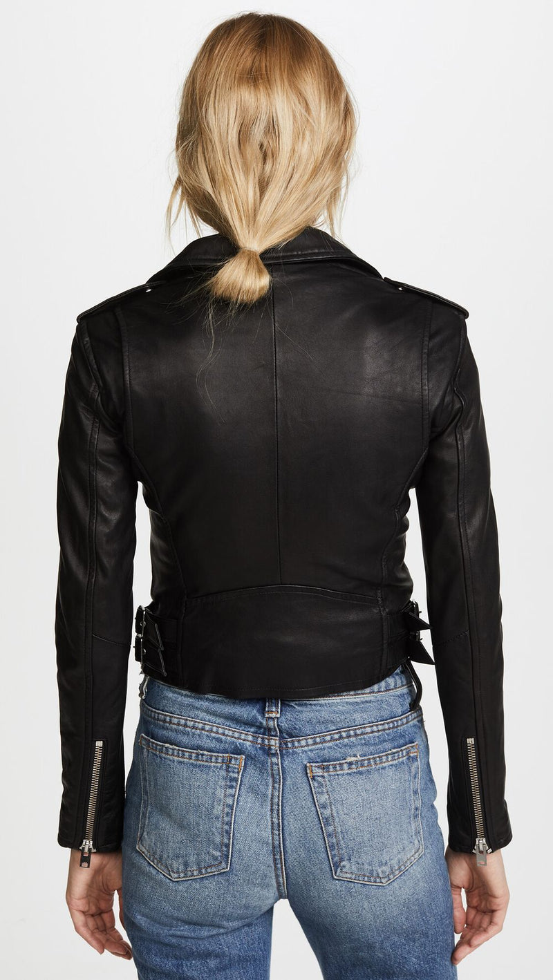 IRO Ashville Leather Biker Jacket Sz36 NZ6