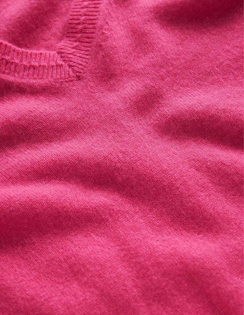 BODEN Cashmere Pink V Neck Jumper SzS