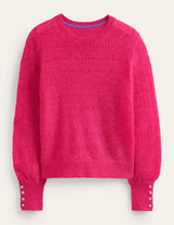 BODEN Fluffy Jumper - Vibrant Pink SzL