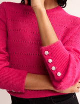 BODEN Fluffy Jumper - Vibrant Pink SzL