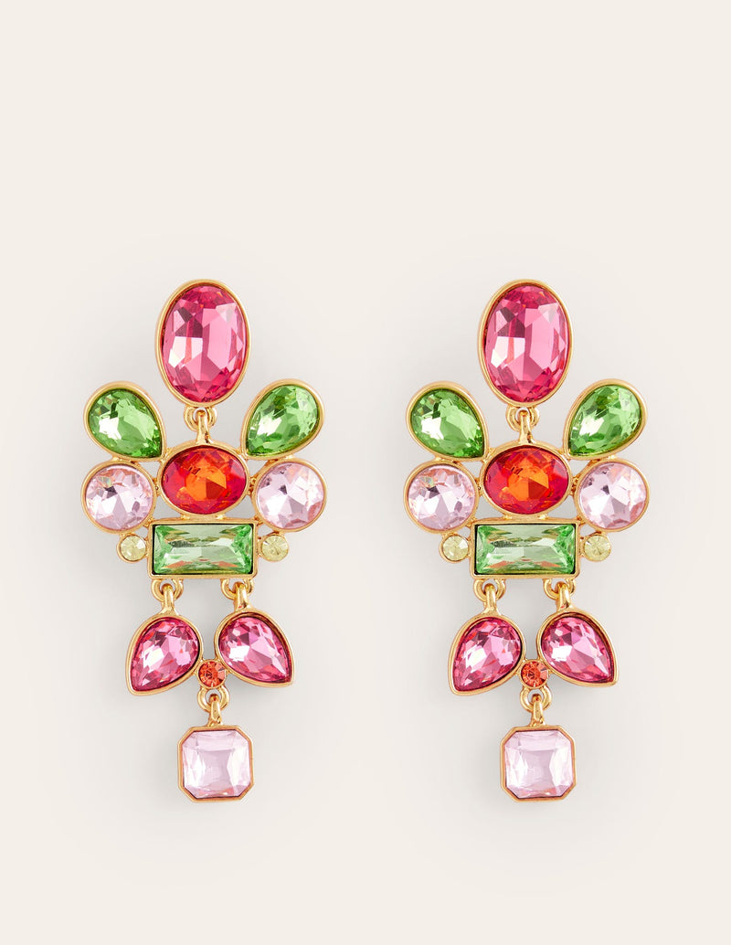 BODEN Cluster Jewel Earrings - Pink