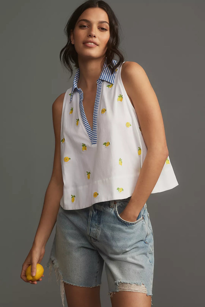 MAEVE Sleeveless Swing Popover Top SzS