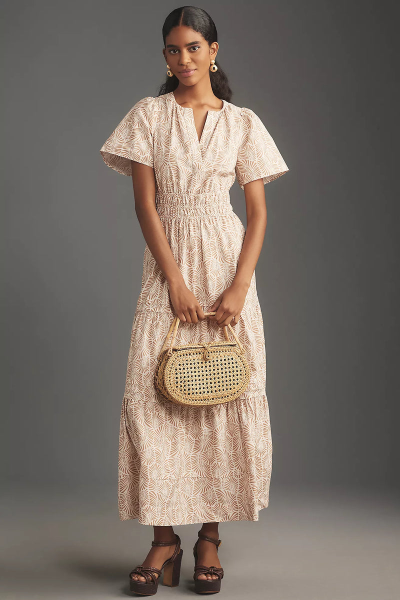 ANTHROPOLOGIE Somerset Maxi Dress - Sand SzXL