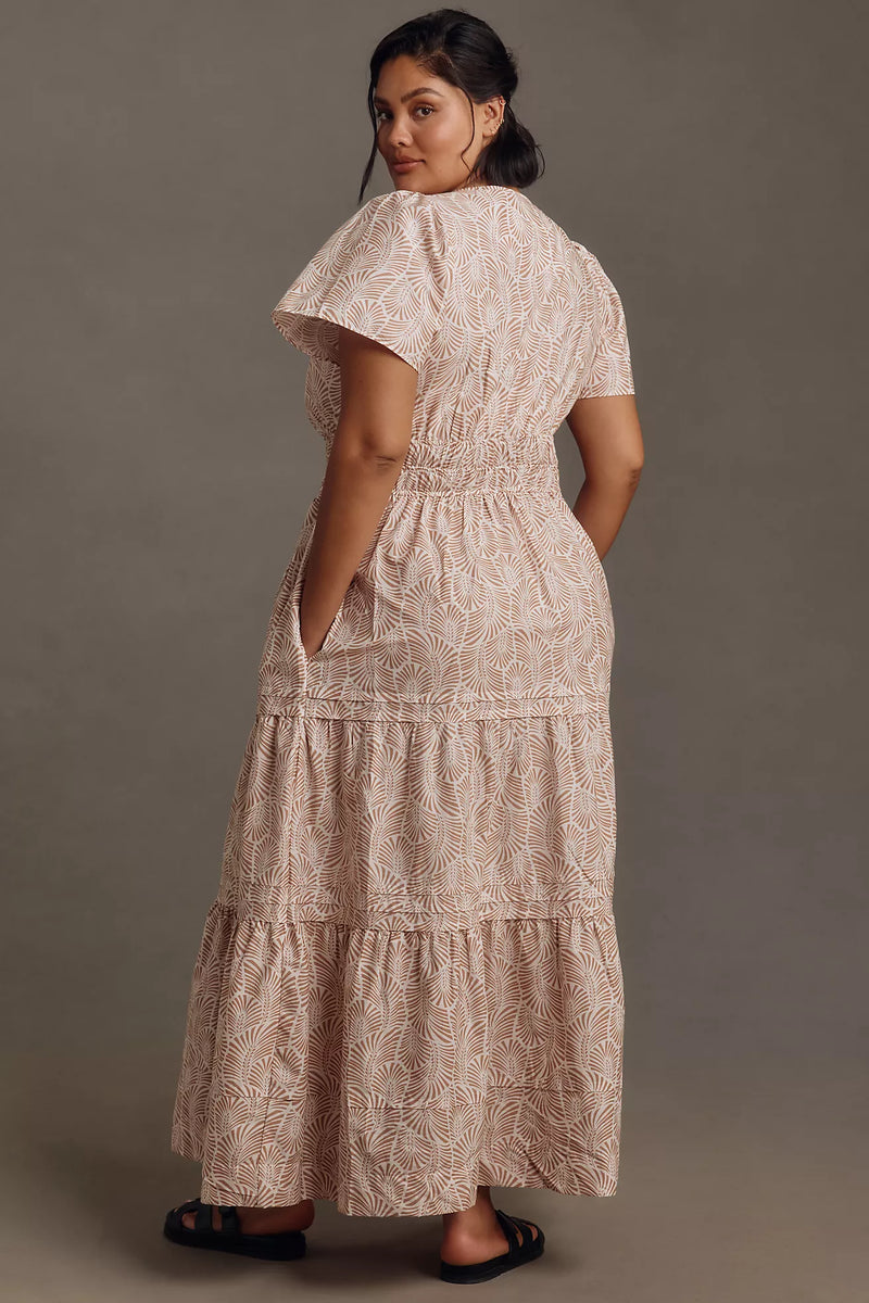 ANTHROPOLOGIE Somerset Maxi Dress - Sand SzXL