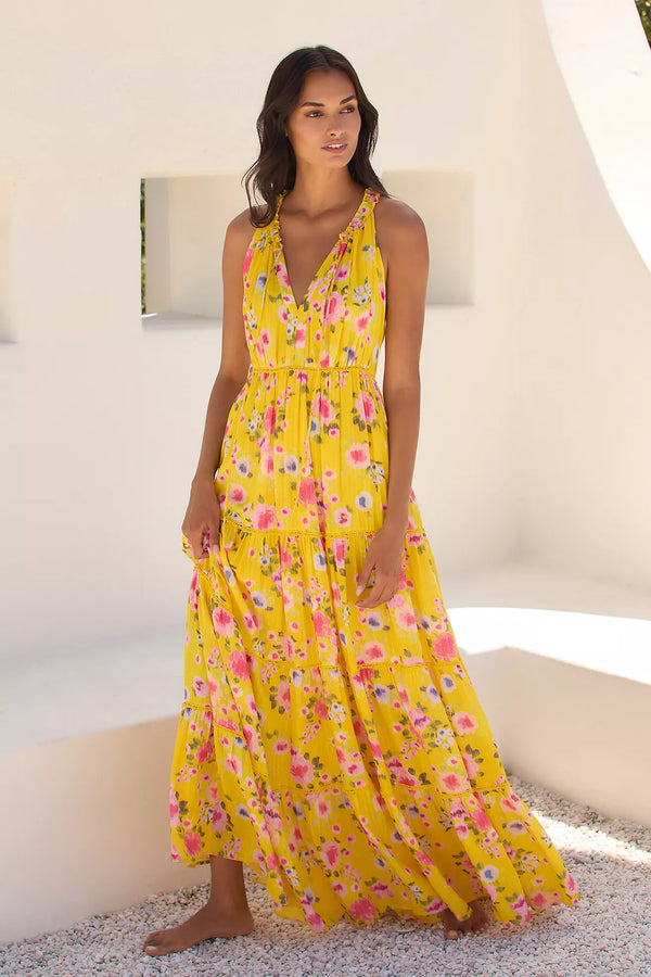 PQ Ruffle Maxi Dress M/L