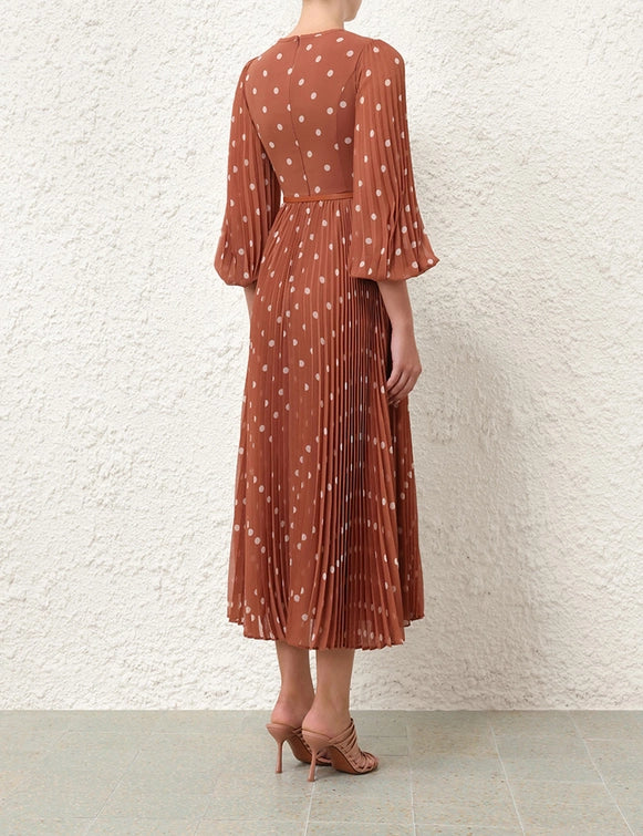 ZIMMERMANN Sunray Long Sleeve Midi Dress Sz2 NZ12