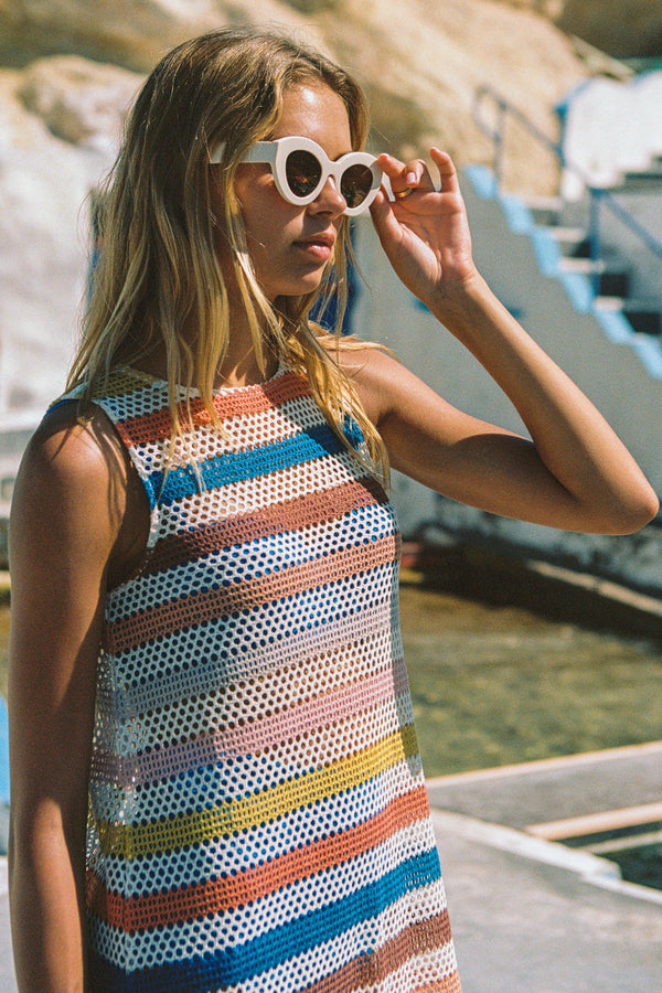 MISTER ZIMI Poolside Dress In Beach Stripe