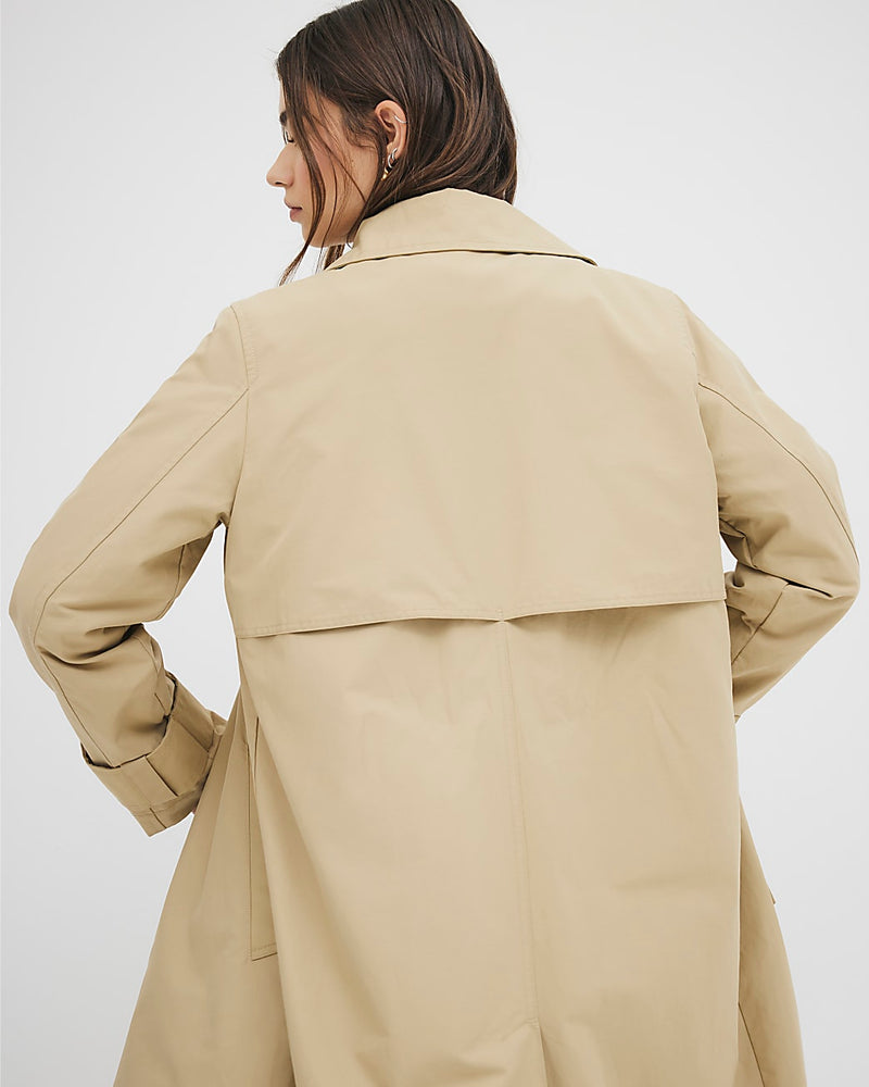 RIVER ISLAND Single Breasted Trench Coat - Beige Sz8