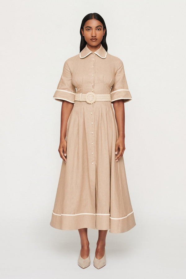 CLEA Lucia Shirtdress - Oat SzS