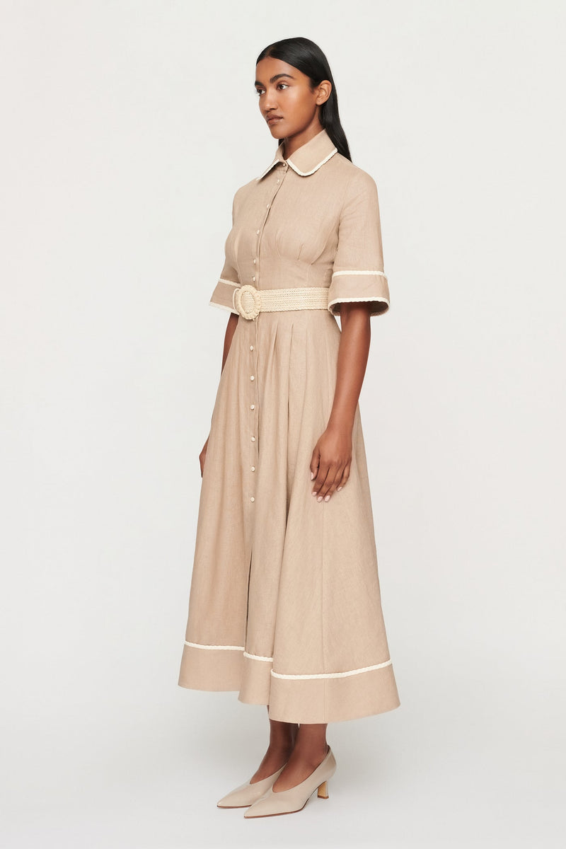 CLEA Lucia Shirtdress - Oat SzS