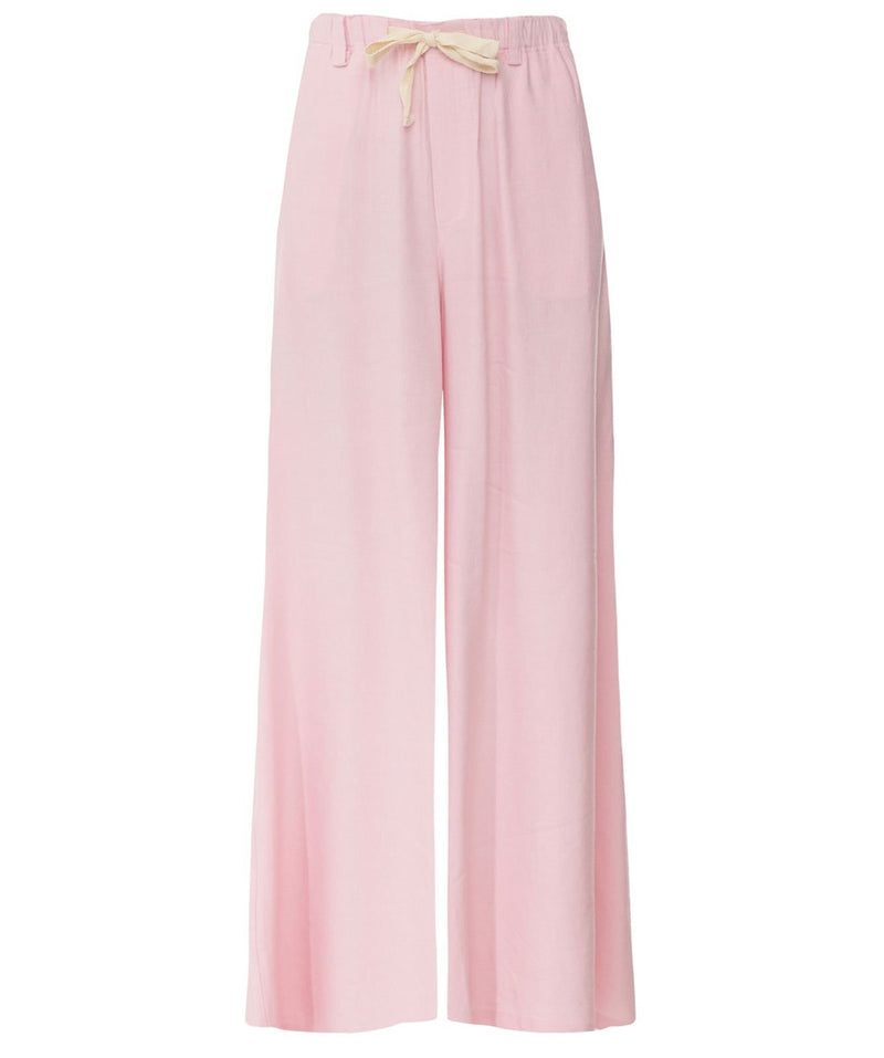 ME369 Ariel Linen Wide Leg Pants - Pink SzL