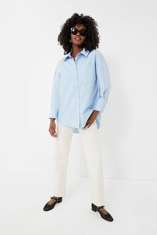 ANINE BING Mika Shirt - Blue SzXL