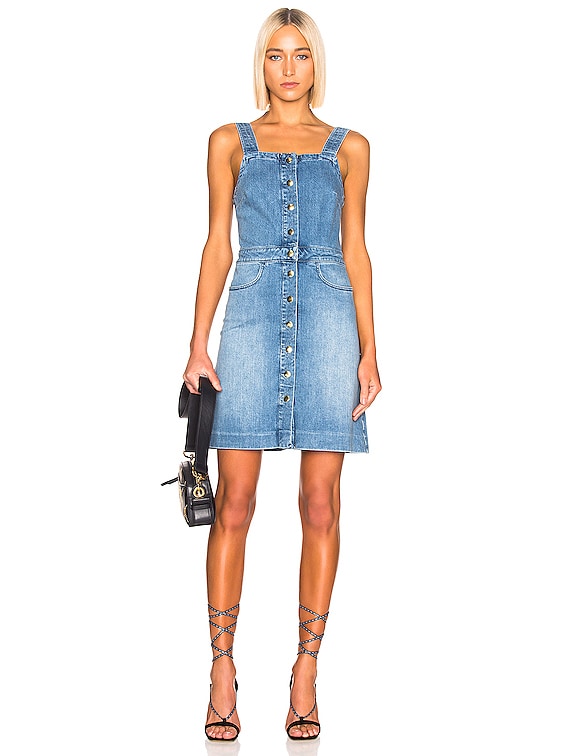 FRAME Claire Snap-Front Denim Dress - Islet SzM