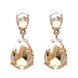 Crystal Drop Earrings - CHAMPAGNE