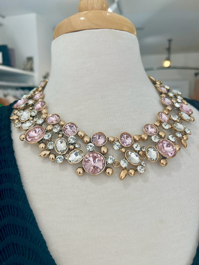 Eloise Statement Necklace - Pink