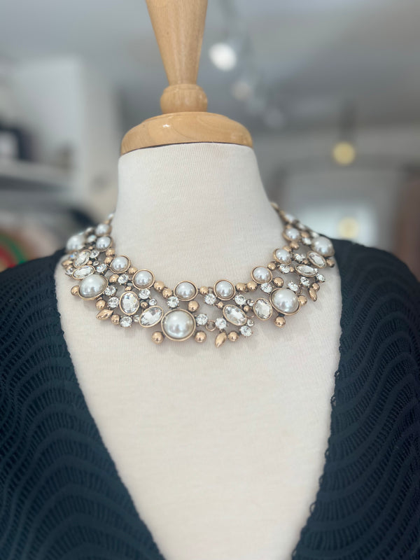 Eloise Statement Necklace - Pearl