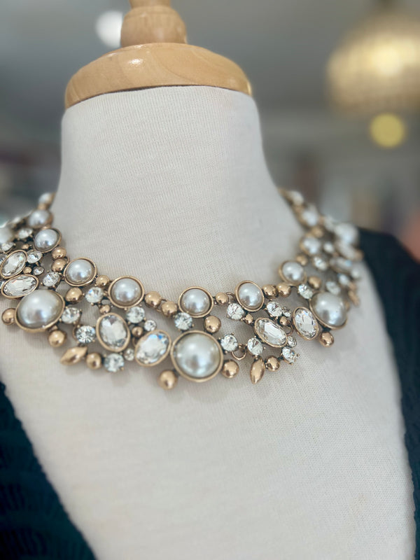 Eloise Statement Necklace - Pearl