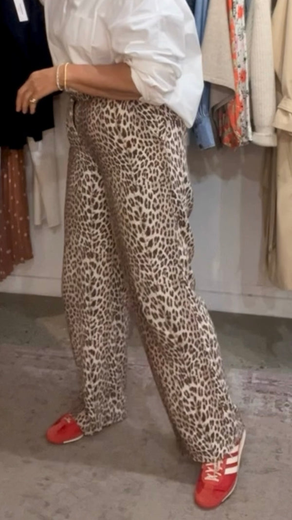 NOTES DU NORD Leopard Print Pants