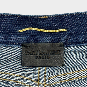 SAINT LAURENT Seamed Denim Mini Skirt Sz29