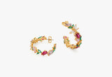 KATE SPADE Greenhouse Floral Multicolor Hoop Earrings - Multi