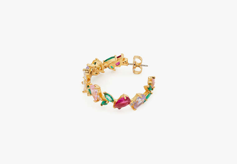 KATE SPADE Greenhouse Floral Multicolor Hoop Earrings - Multi