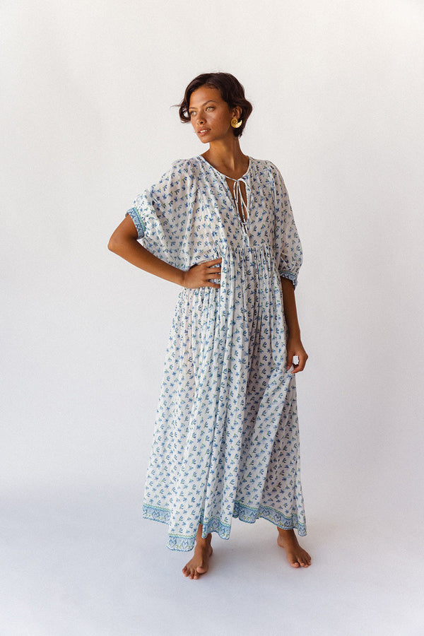 DAUGHTERS OF INDIA Kyra Maxi Dress - Azure SzXL