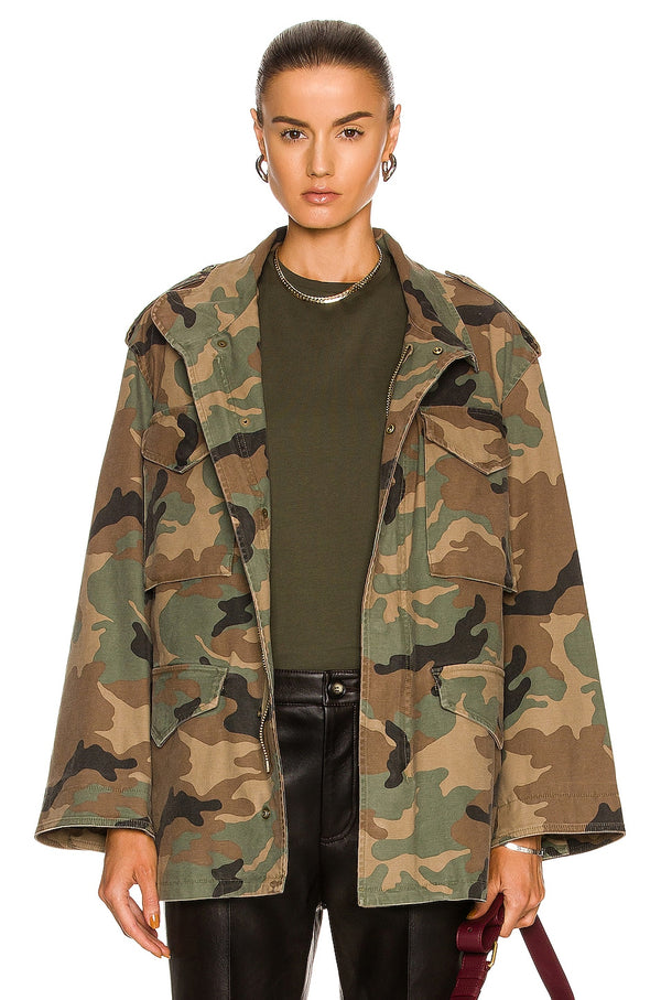 NILI LOTAN Jackie Camo Army Jacket SzM