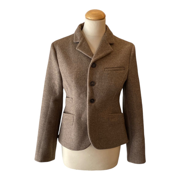 MIU MIU Wool Blazer Beige Size IT38 NZXS