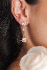 BEAUTIFUL EARTH Star & Sun Drop Earrings