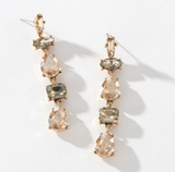 NIKKO BLU Multi Stone Dangle Earrings - Champagne