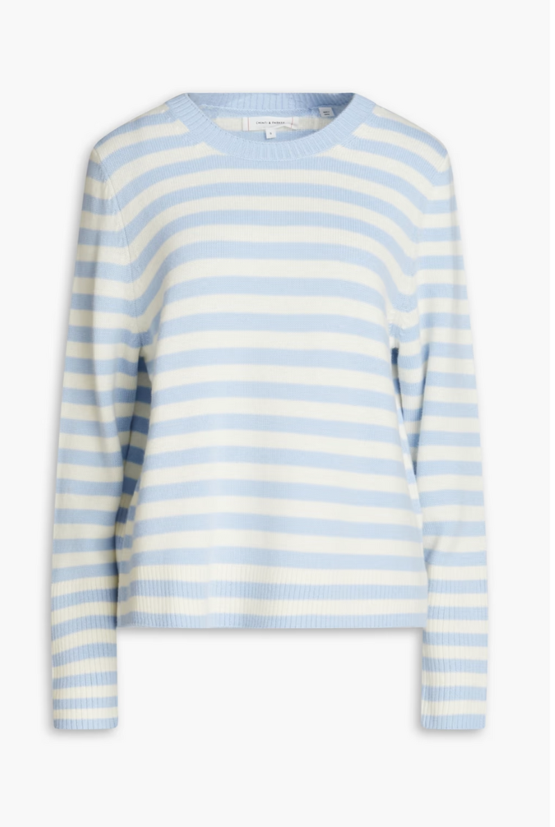 CHINTI & PARKER Wool & Cashmere Stripe Jumper SzL