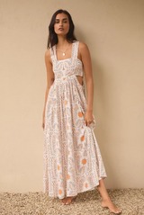 ANTHROPOLOGIE Piper Bandeau Cutout Maxi Dress - Sand SzXS