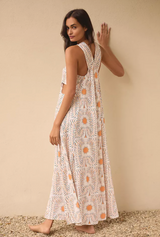 ANTHROPOLOGIE Piper Bandeau Cutout Maxi Dress - Sand SzXS