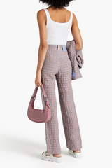 MCQ ALEXANDER MCQUEEN Gingham Crinkled Linen Check Pants SzS