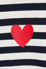 CHINTI & PARKER Embroidered Navy Stripe T Shirt SzL