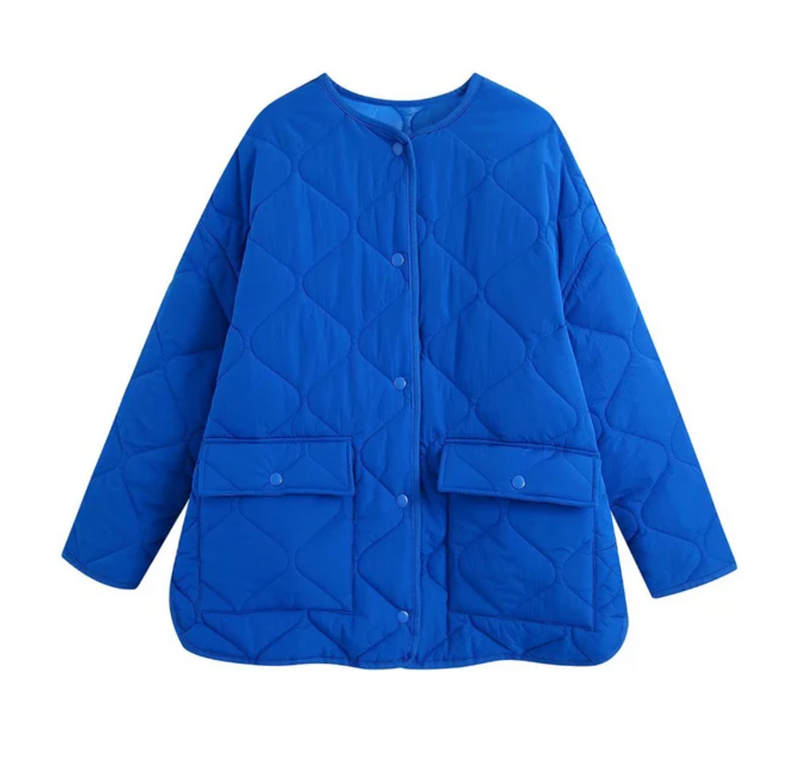 Quilted Liner Jacket- Cobalt