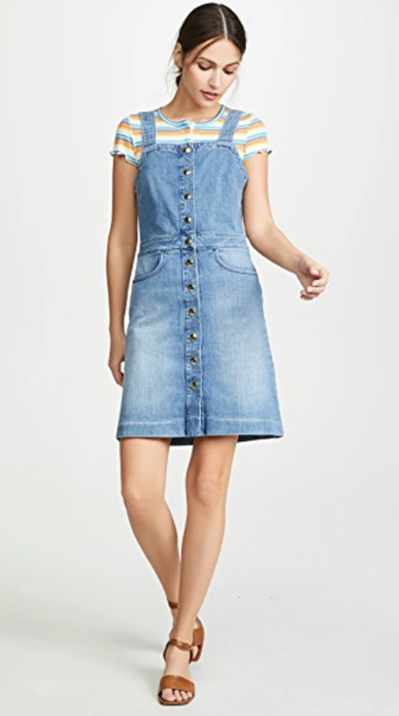 FRAME Claire Snap-Front Denim Dress - Islet SzM