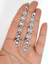 BEAUTIFUL EARTH Long CZ Dangle Earrings