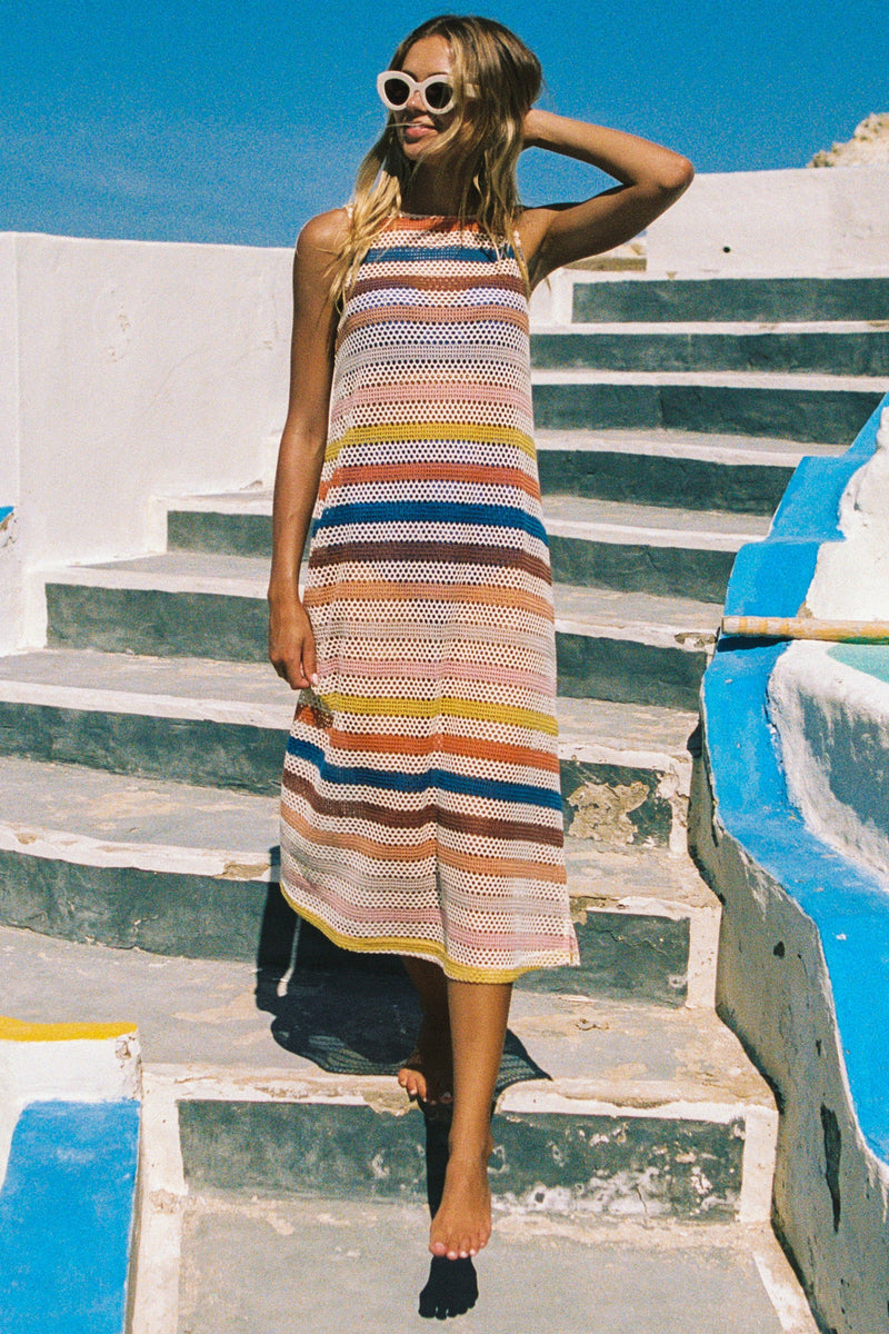 MISTER ZIMI Poolside Dress In Beach Stripe