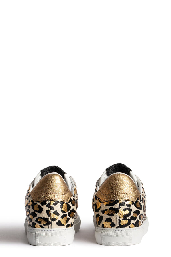 ZADIG ET VOLTAIRE - ZV1747 Metallic Wild Sneaker Gold LeopardEU40