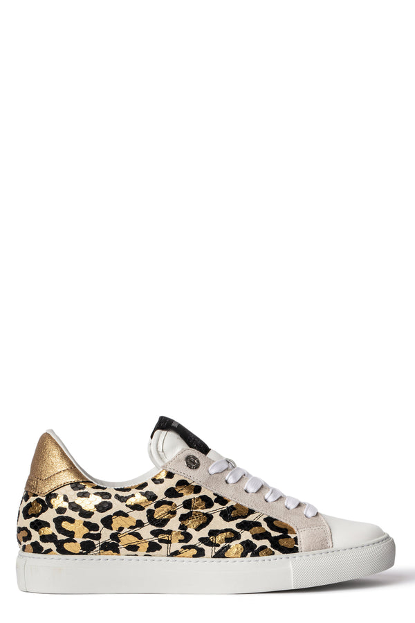 ZADIG ET VOLTAIRE - ZV1747 Metallic Wild Sneaker Gold LeopardEU40