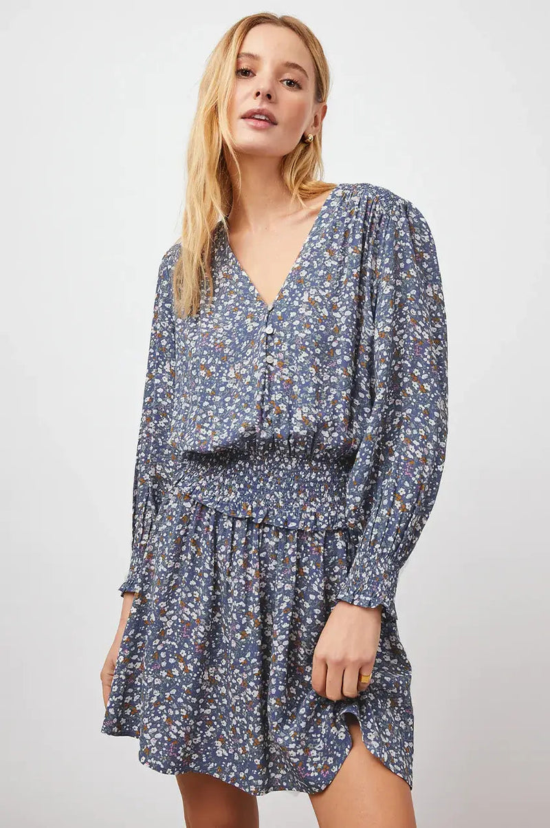 RAILS - Zana Blue Ditsy Floral Dress SzM