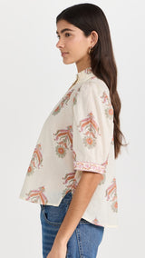 ALIX OF BOHEMIA Winnie Guava Cactus Flower Shirt SzXS