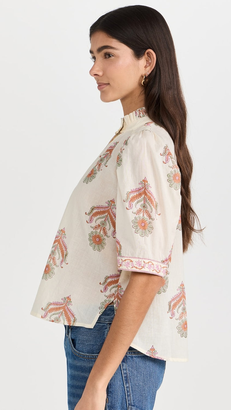 ALIX OF BOHEMIA Winnie Guava Cactus Flower Shirt SzXS