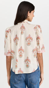 ALIX OF BOHEMIA Winnie Guava Cactus Flower Shirt SzXS