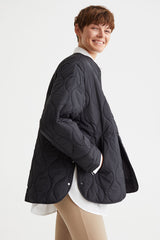 Quilted Liner Jacket  - Black