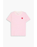 CHINTI & PARKER Embroidered Pink Stripe T Shirt SzM