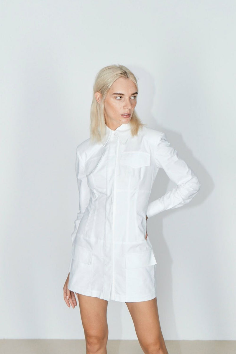 MANNING CARTELL Stunt Rider Shirt Dress - White Sz12