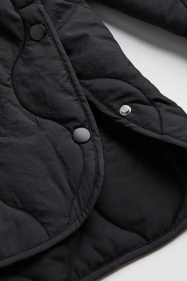 Quilted Liner Jacket  - Black